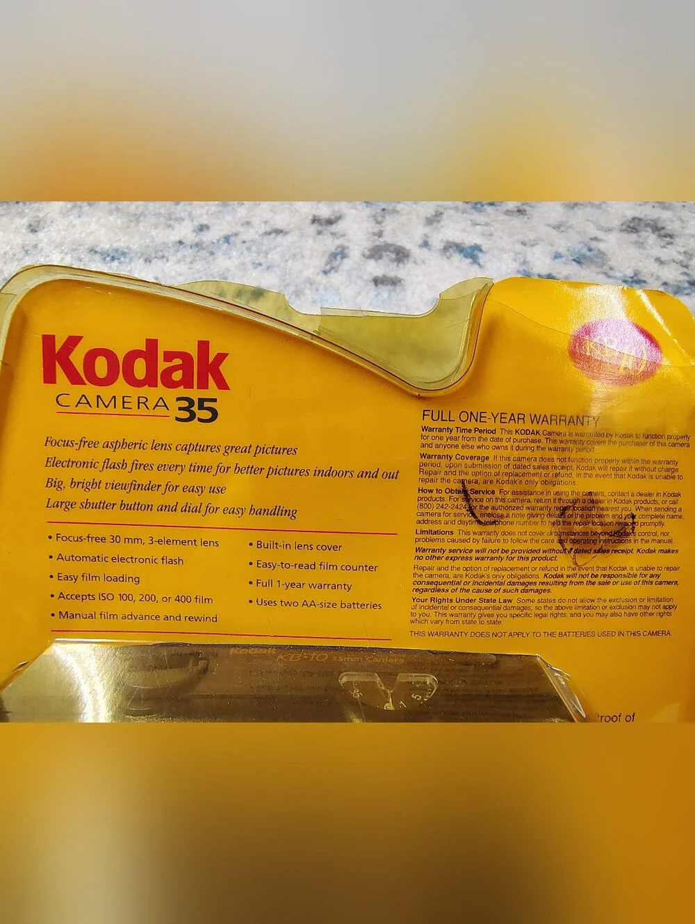 Kodak KB10 New Open Box 35MM Film Camera With Roll Of Film.